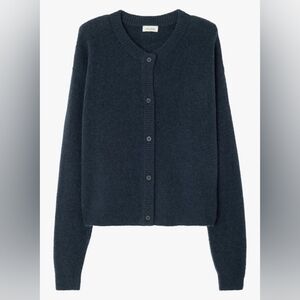 American Vintage Buttoned round-neck cardigan - Blue – DAMSVILLE
